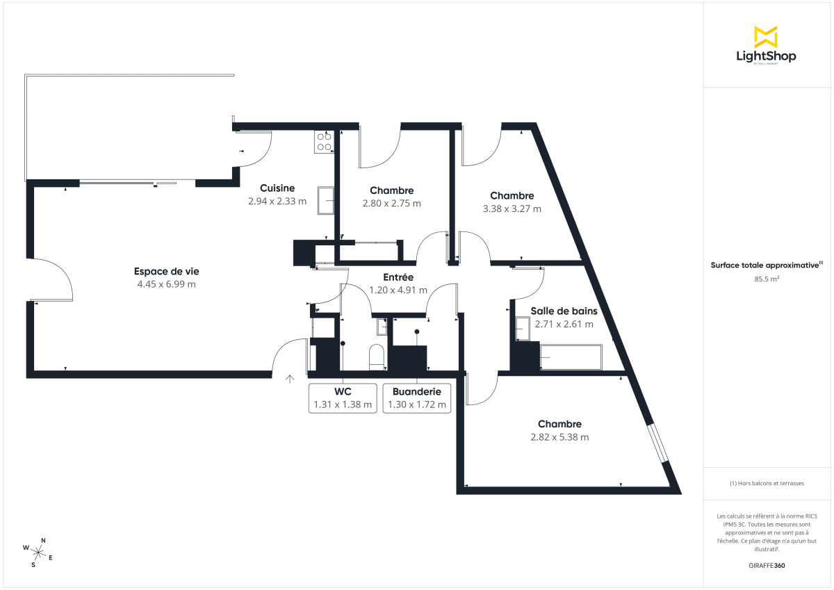 Appartement de 85.3 m² à Nantes