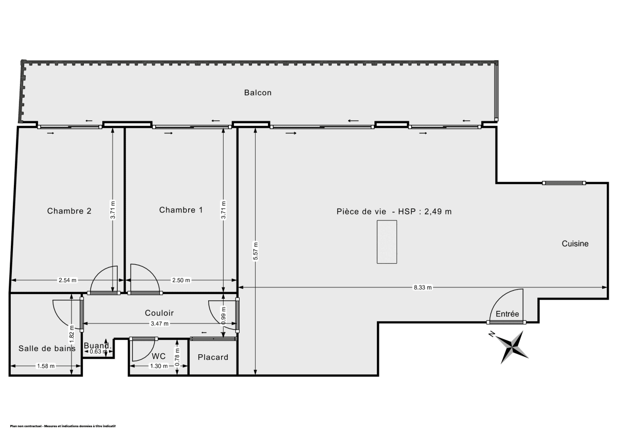Appartement de 65.0 m² à Paris