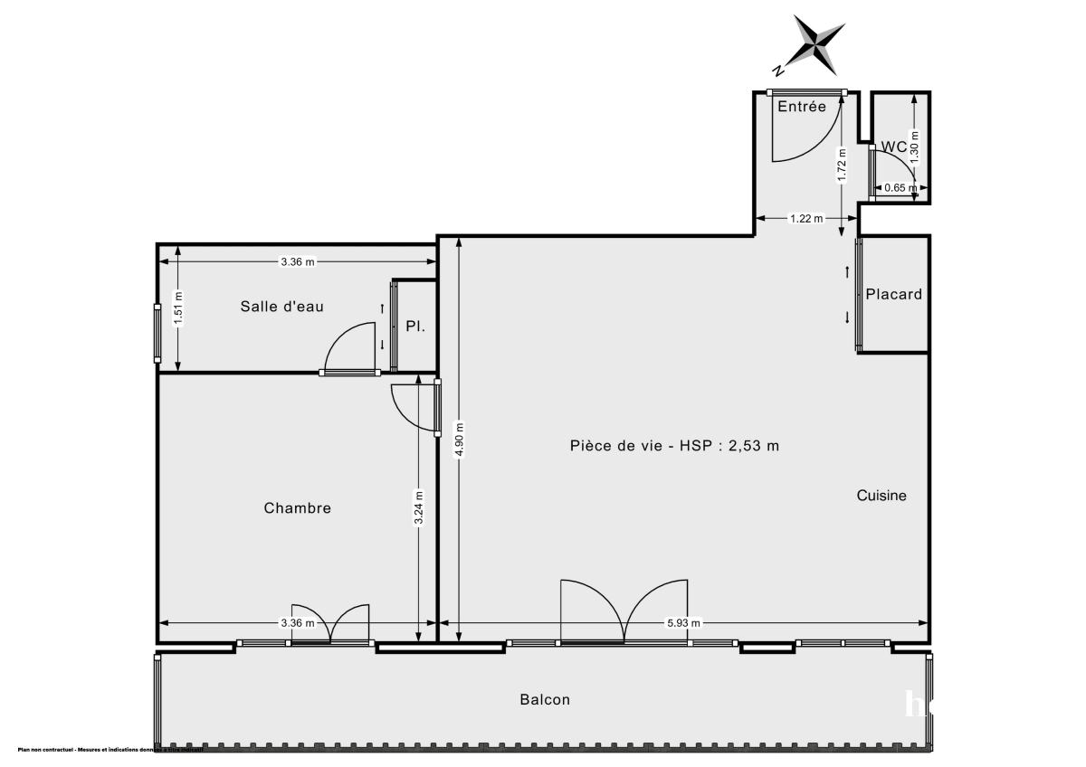 Appartement de 52.0 m² à Paris