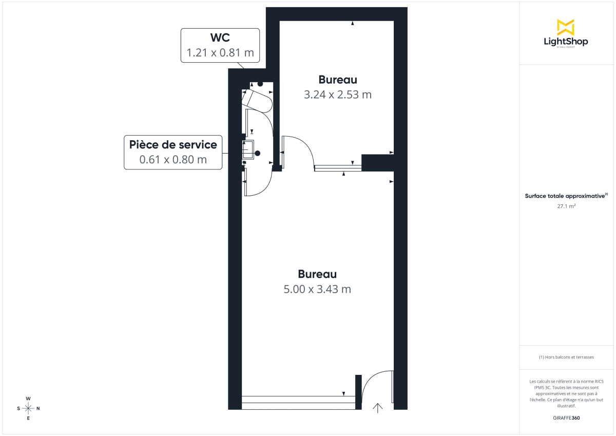 Appartement de 27.29 m² à Paris