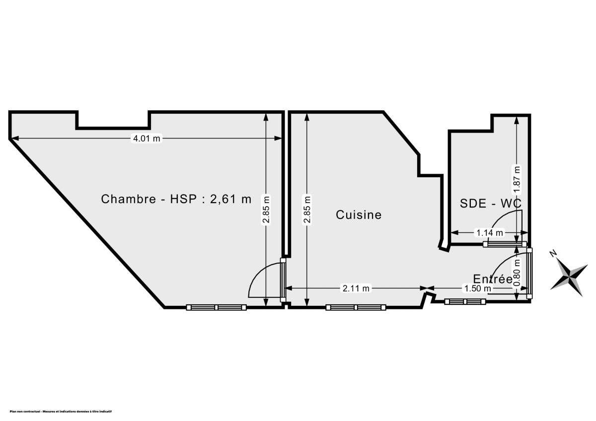 Appartement de 17.86 m² à Paris