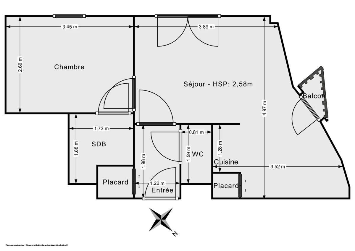 Appartement de 33.2 m² à Levallois-Perret