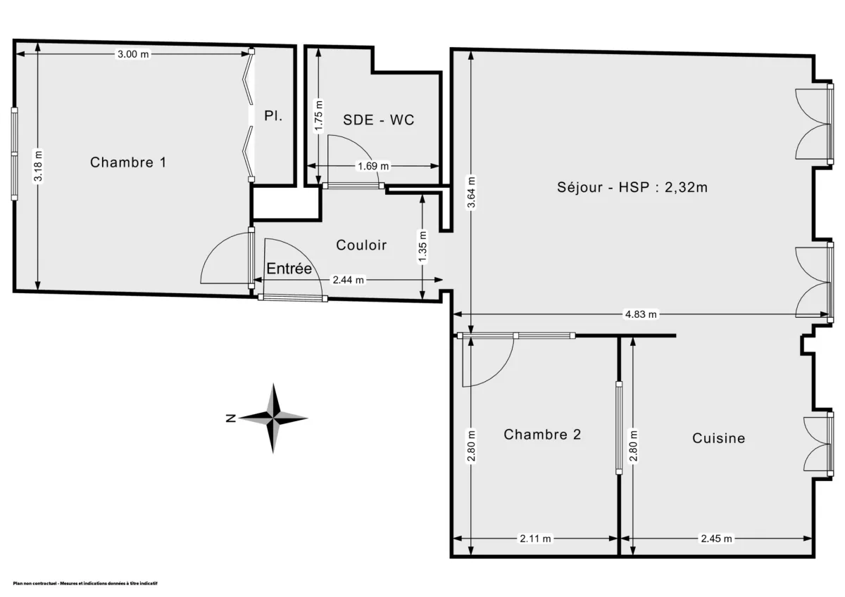 Appartement de 45.07 m² à Paris