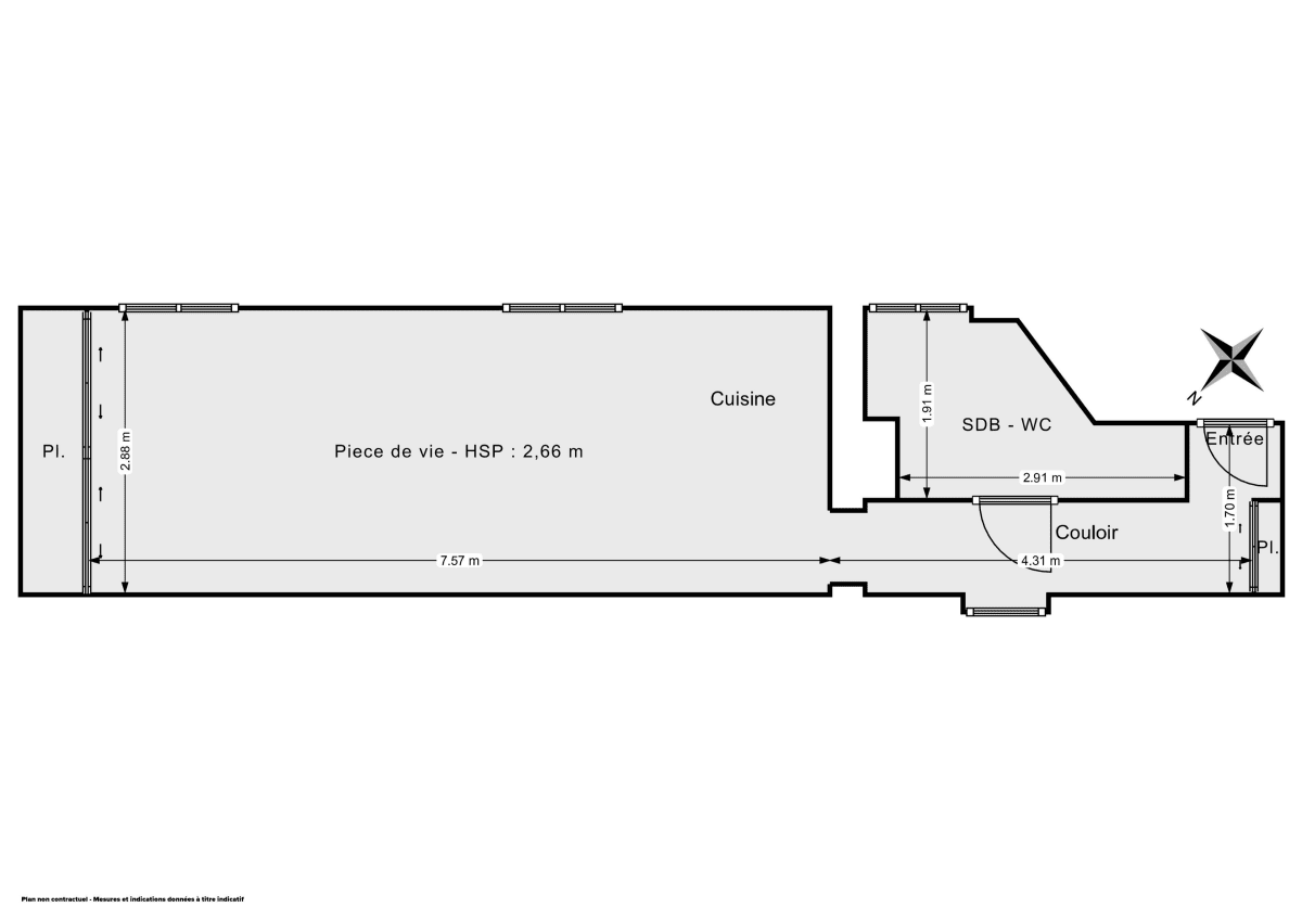 Appartement de 31.0 m² à Paris