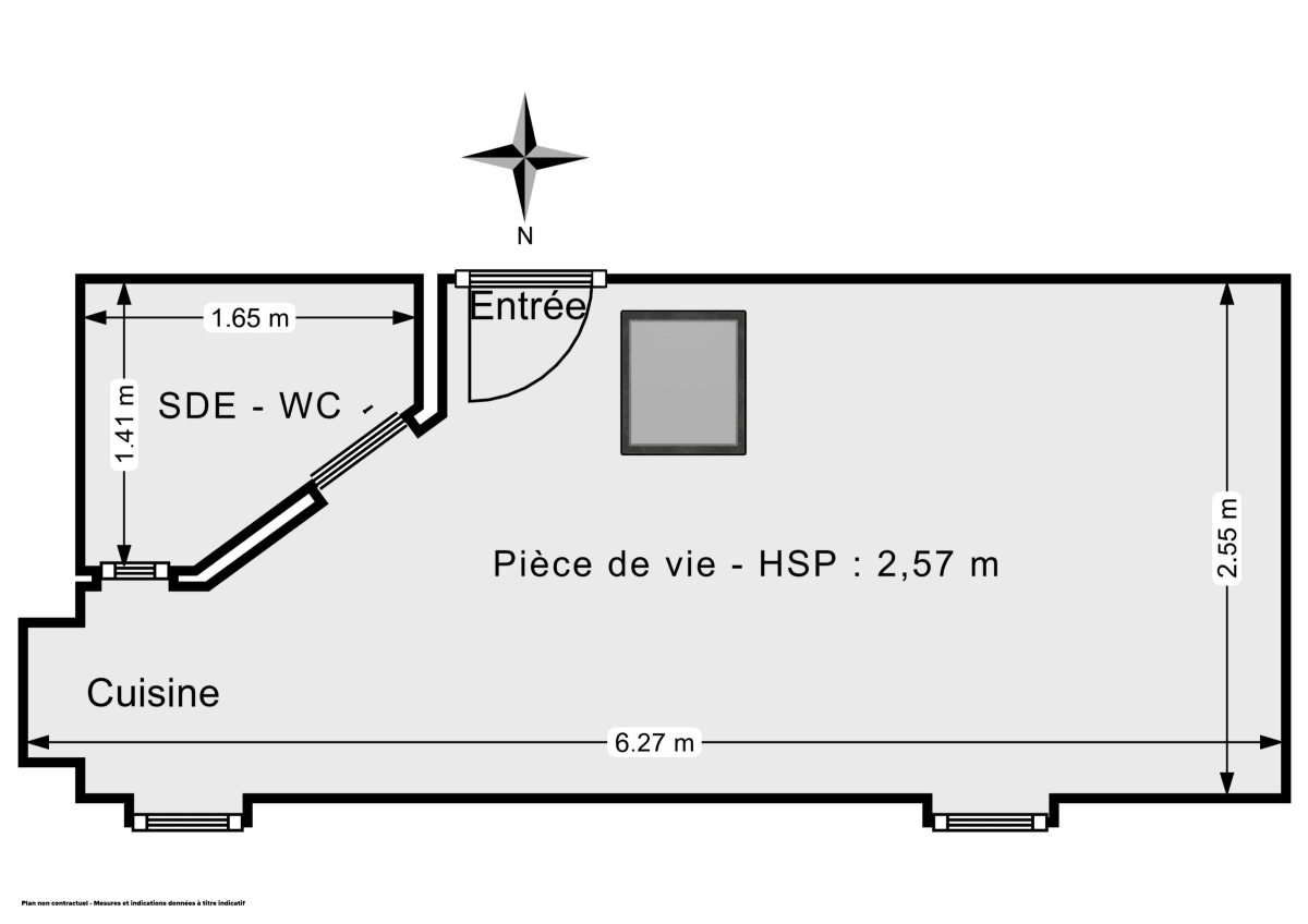 Appartement de 13.45 m² à Paris