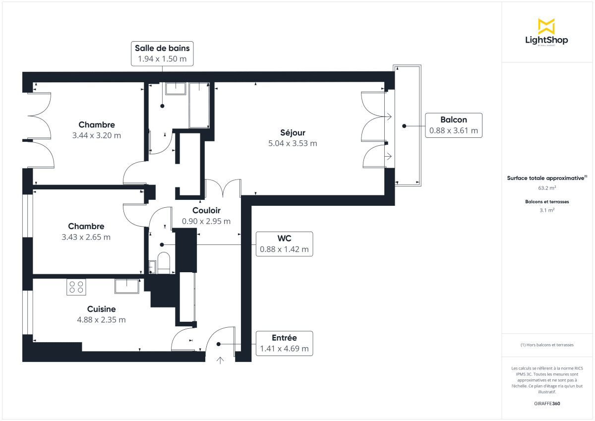 Appartement de 64.0 m² à Nantes