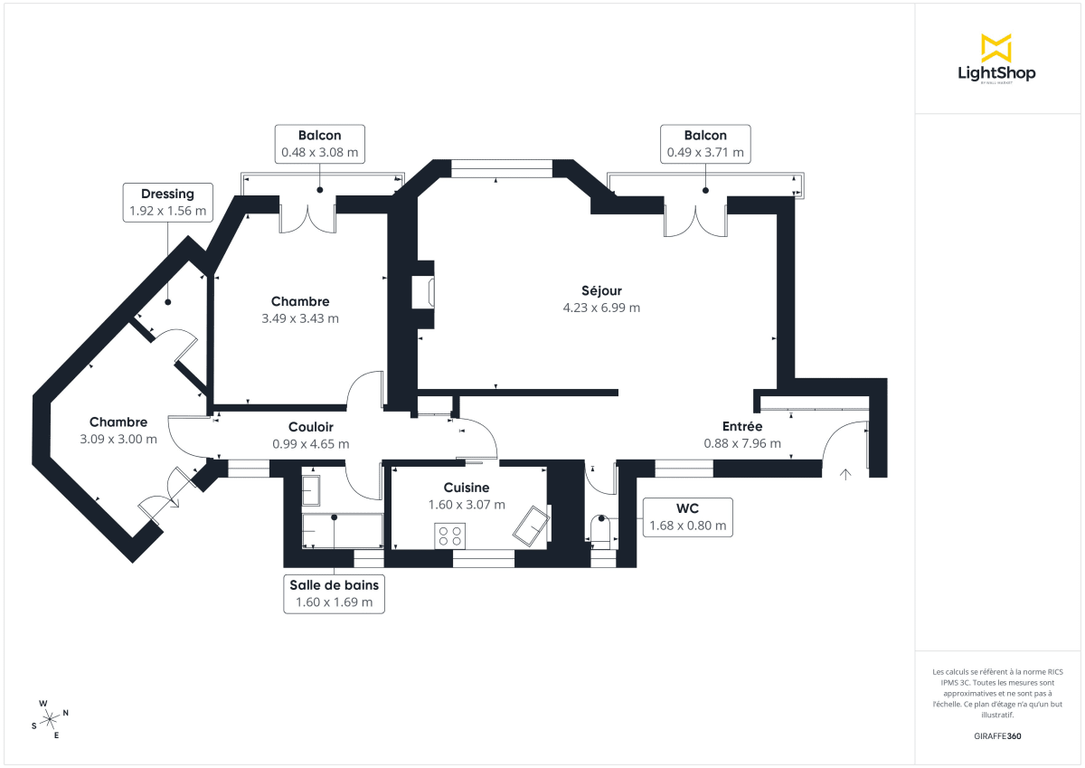 Appartement de 73.49 m² à Paris