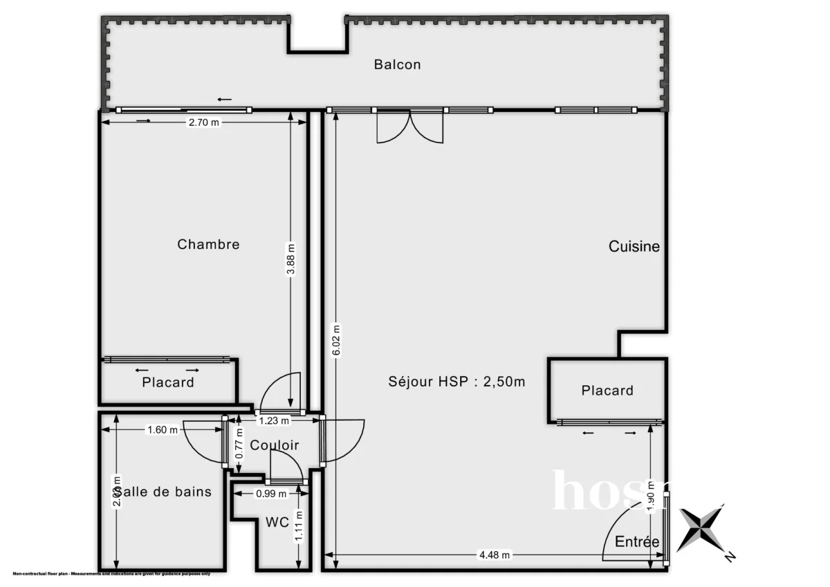 Appartement de 44.5 m² à Paris