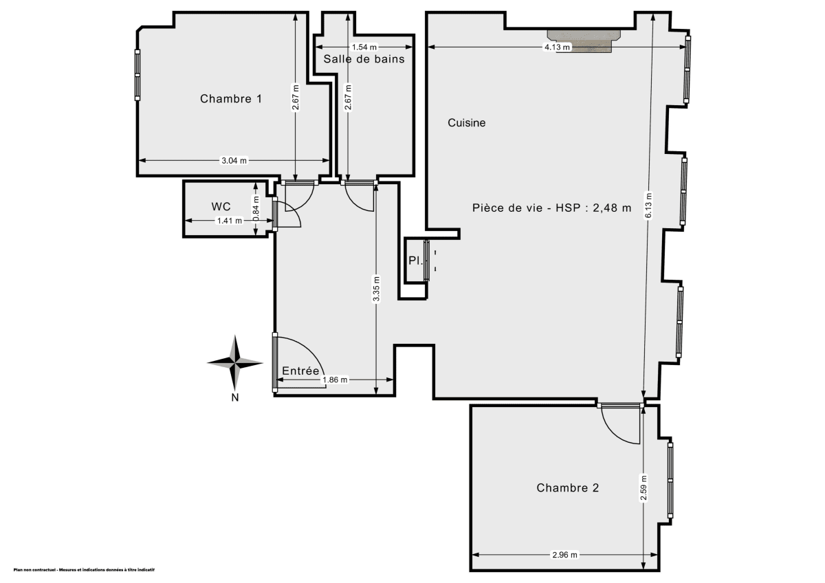 Appartement de 53.0 m² à Paris