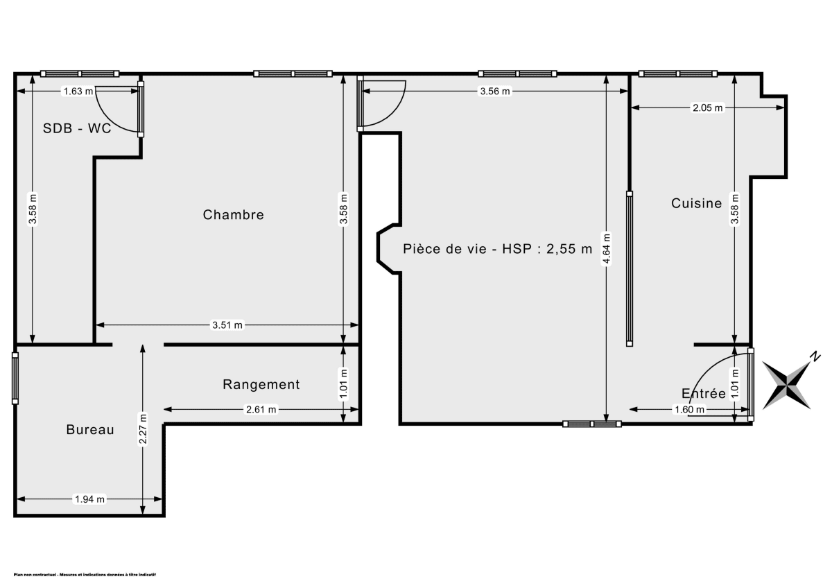 Appartement de 46.17 m² à Paris