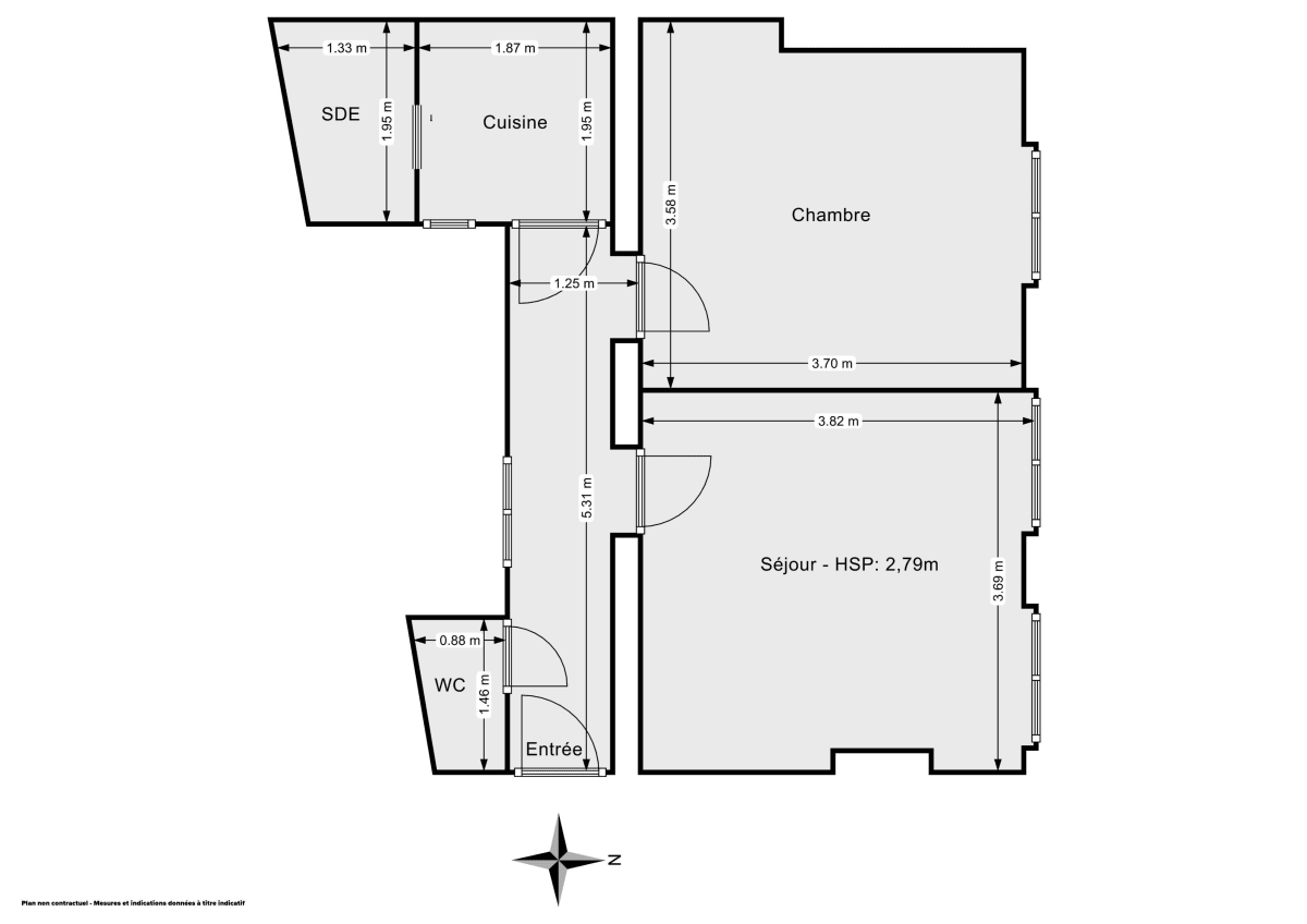 Appartement de 37.0 m² à Paris