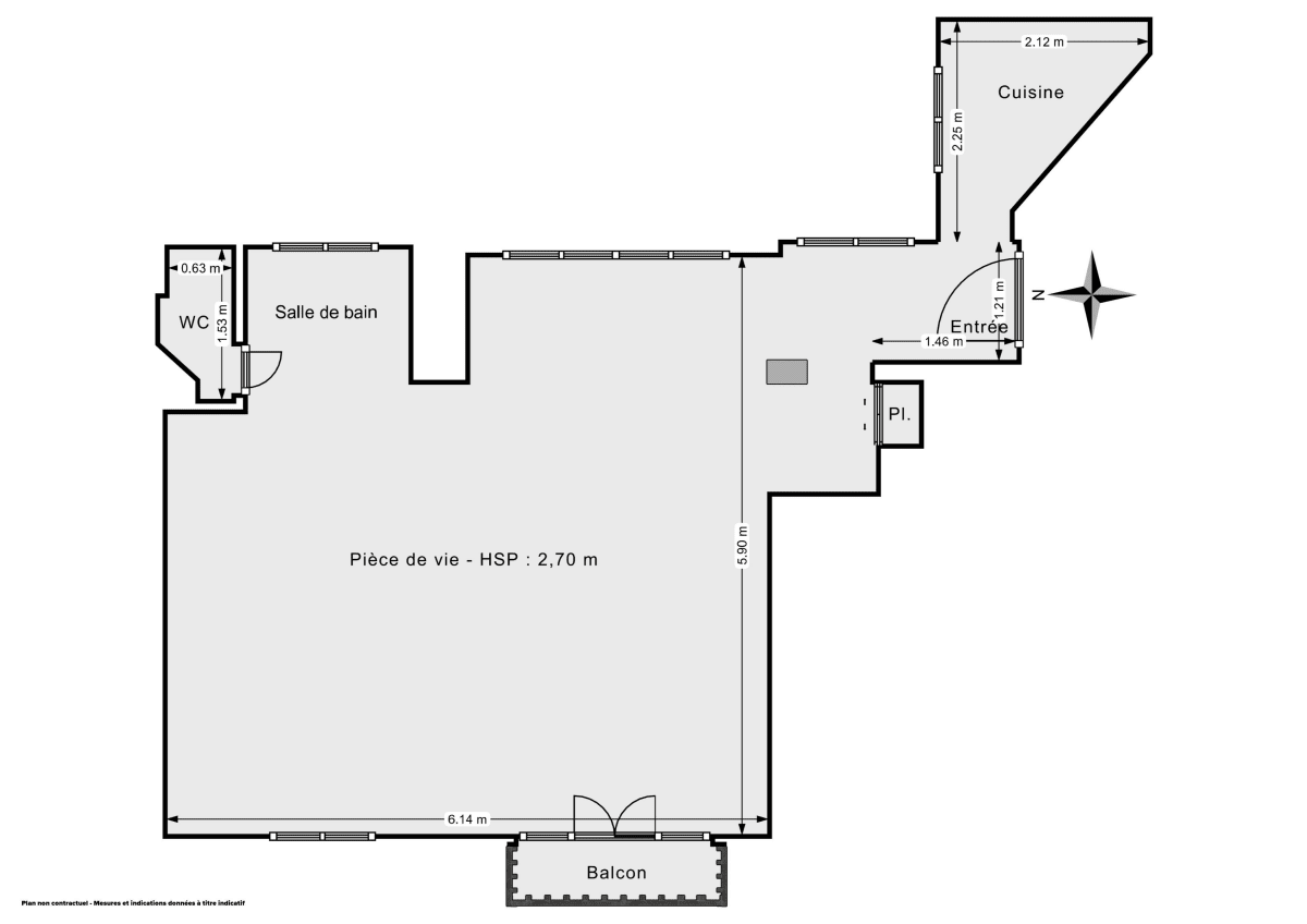Appartement de 43.6 m² à Paris