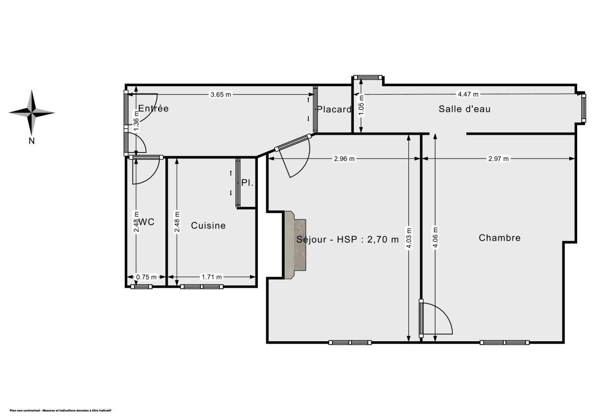 Appartement de 36.24 m² à Paris
