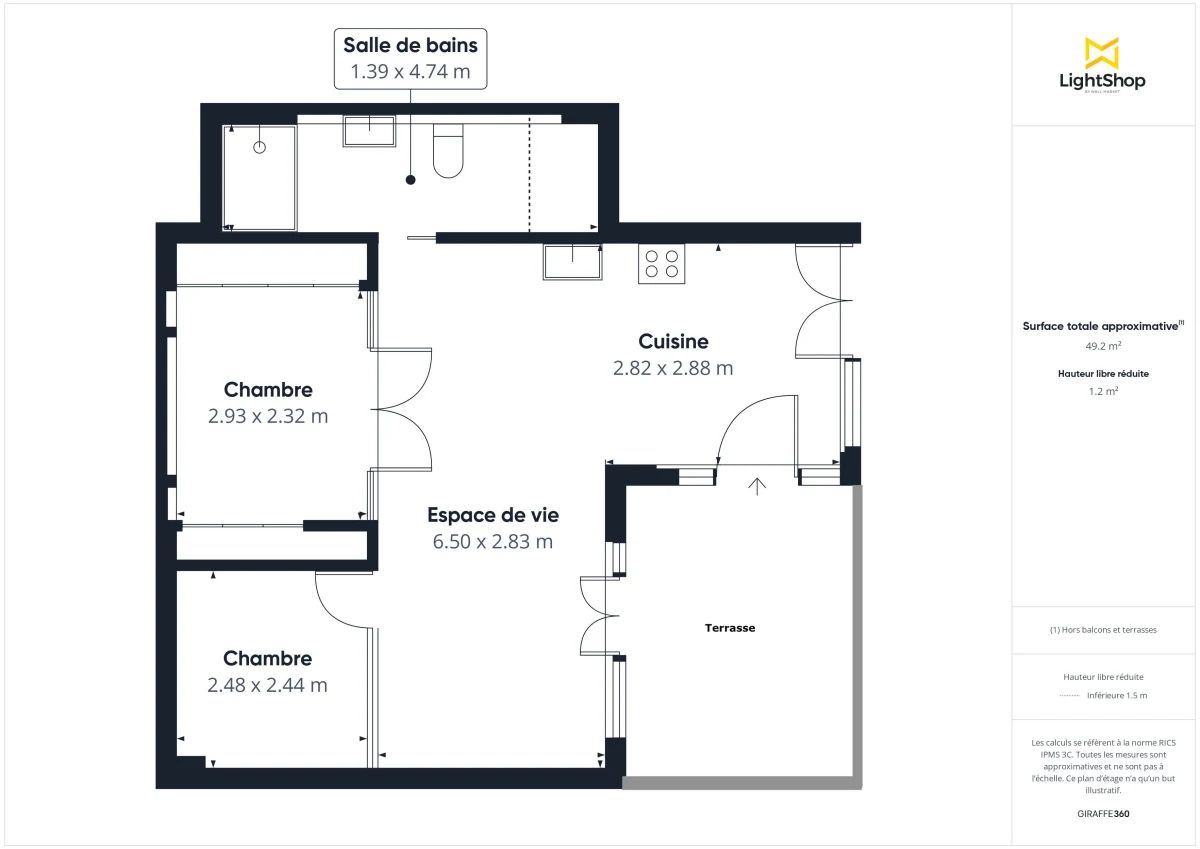Appartement de 47.24 m² à Paris
