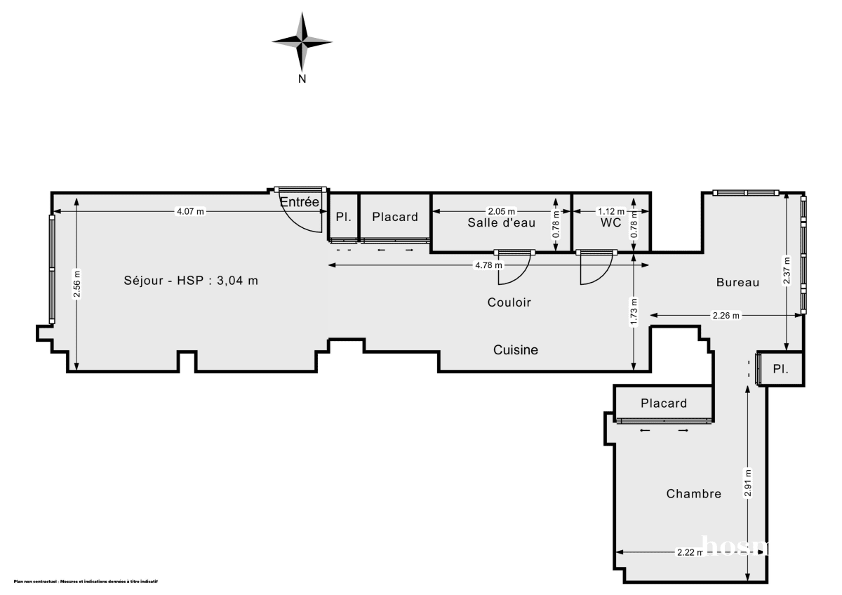 Appartement de 33.0 m² à Paris