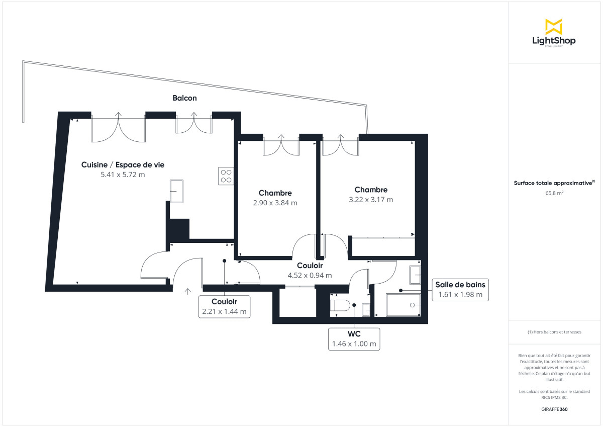 Appartement de 64.68 m² à Courbevoie