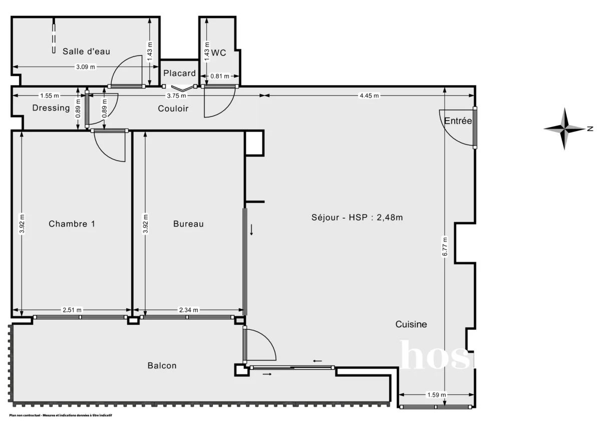 Appartement de 58.2 m² à Paris