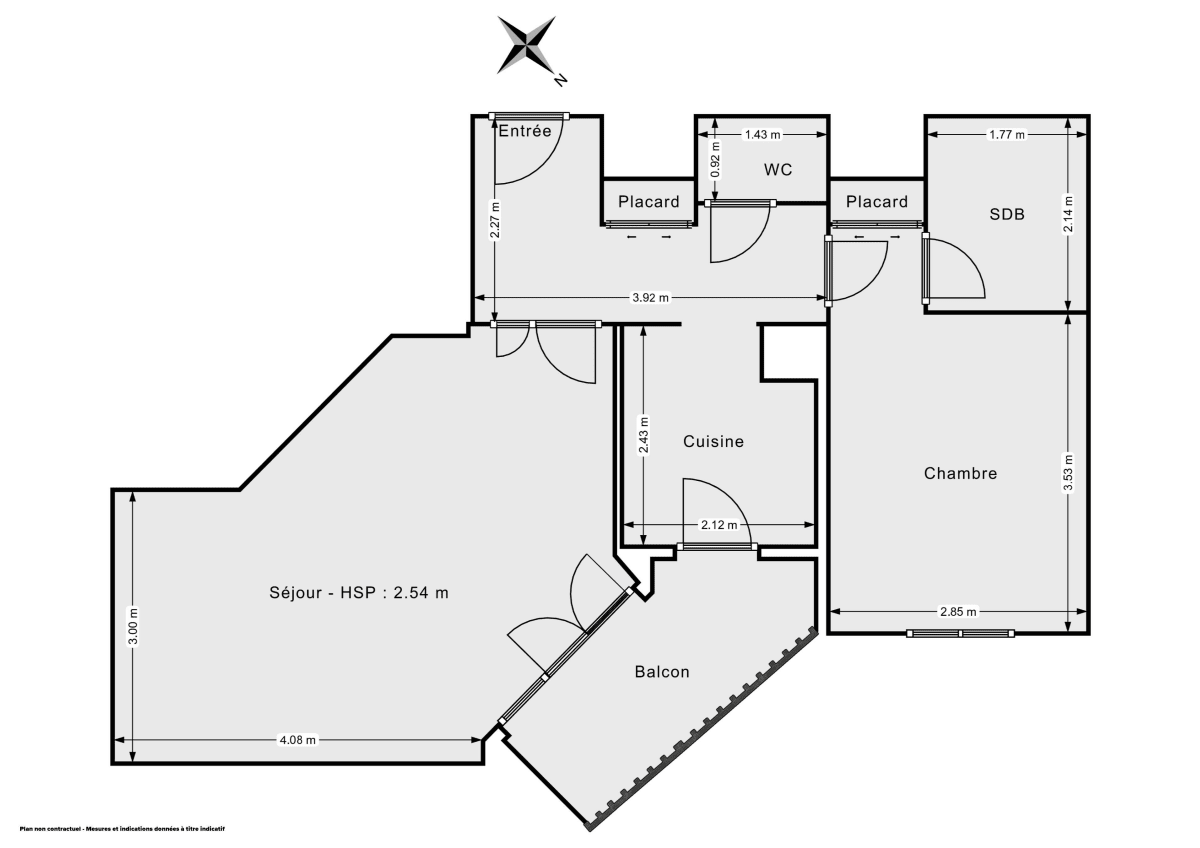 Appartement de 48.25 m² à Issy-les-Moulineaux