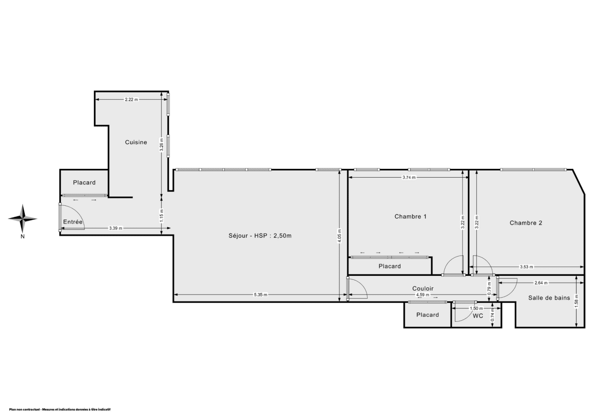 Appartement de 64.0 m² à Paris