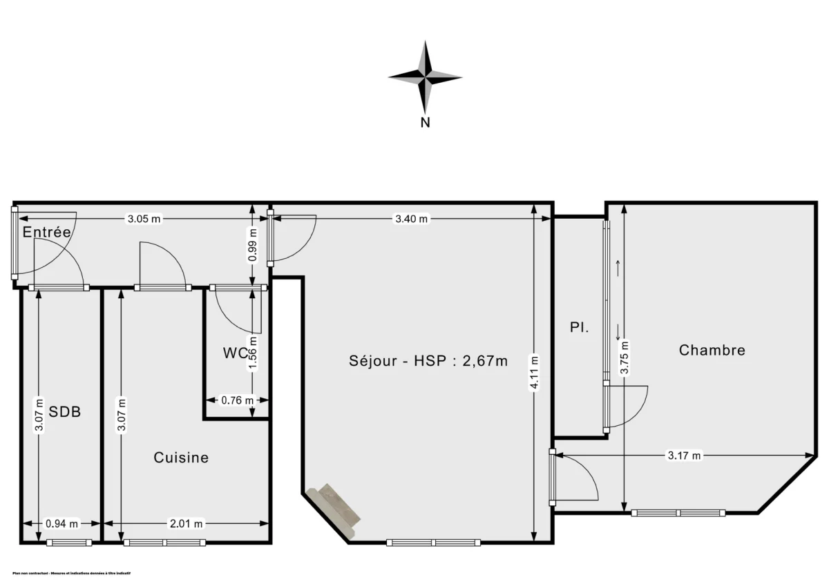 Appartement de 37.0 m² à Paris
