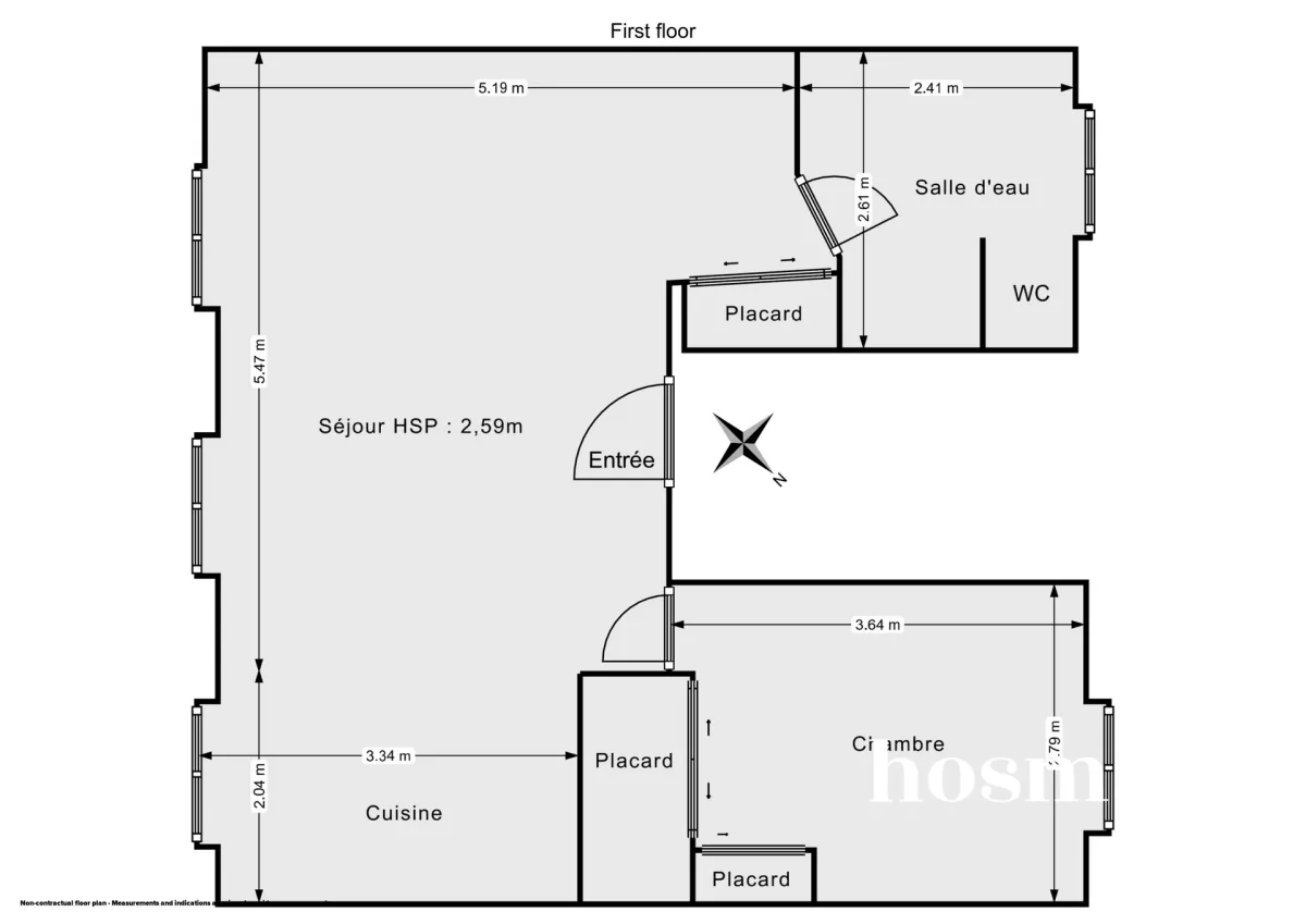 Appartement de 50.0 m² à Paris