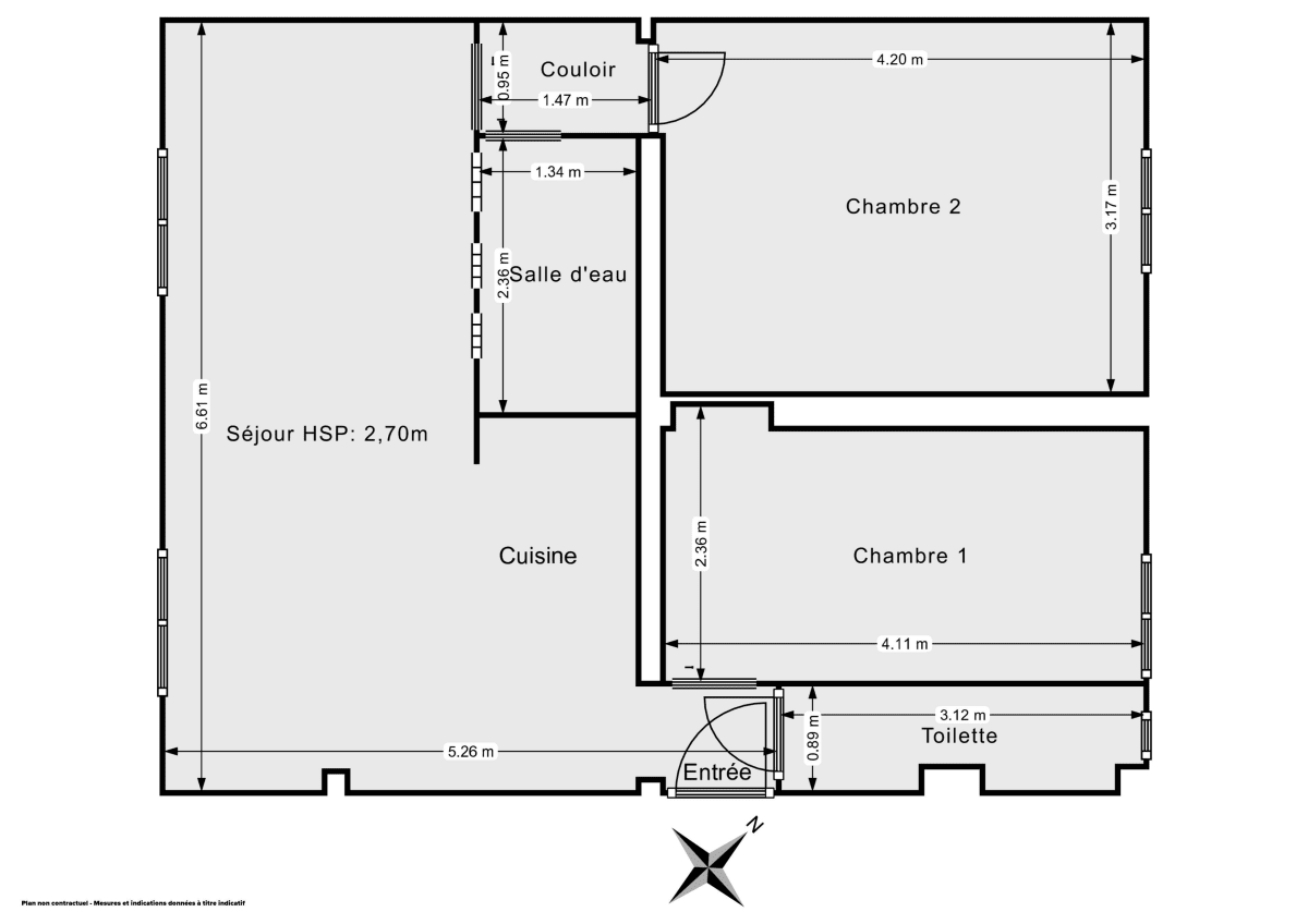 Appartement de 48.5 m² à Paris