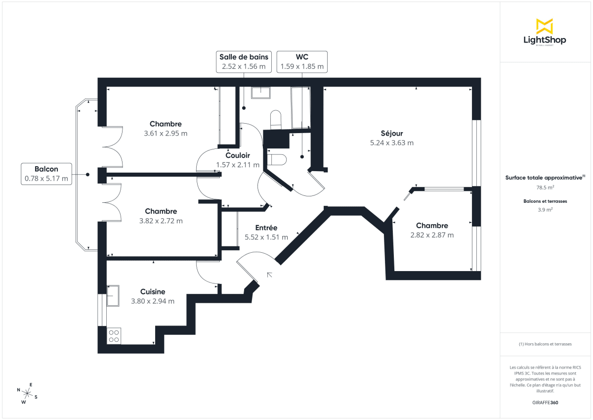 Appartement de 82.0 m² à Levallois-Perret