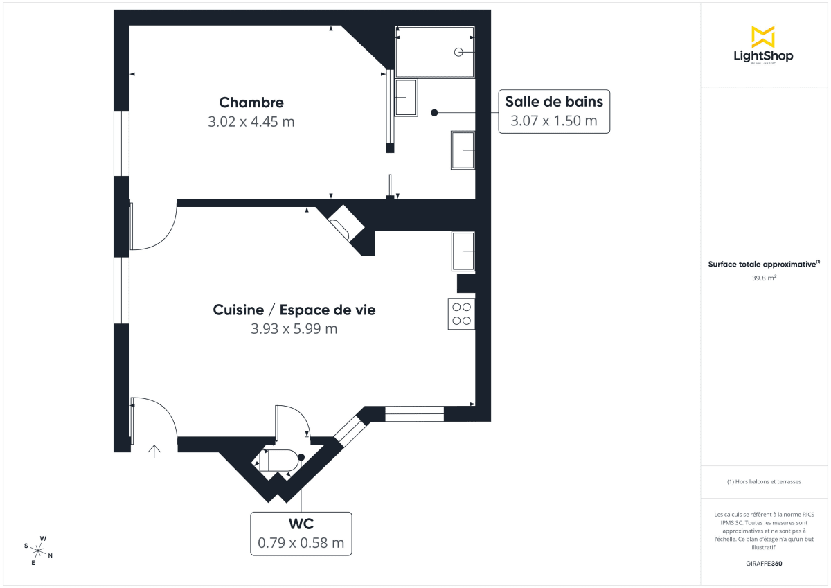Appartement de 42.0 m² à Paris