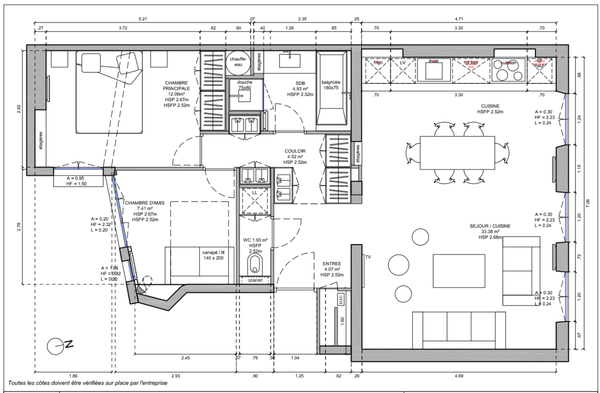 Appartement de 69.0 m² à Paris