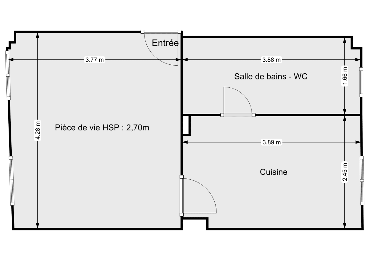 Appartement de 30.2 m² à Paris