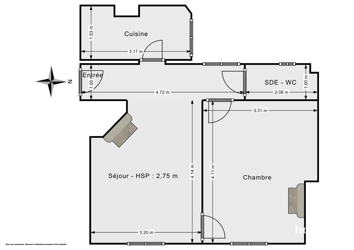 Appartement de 37.0 m² à Paris