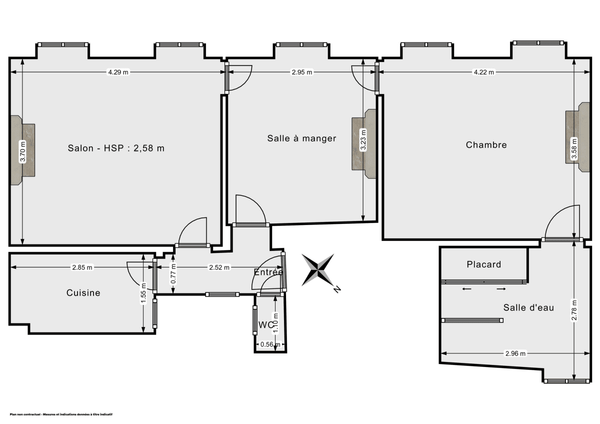 Appartement de 60.0 m² à Paris