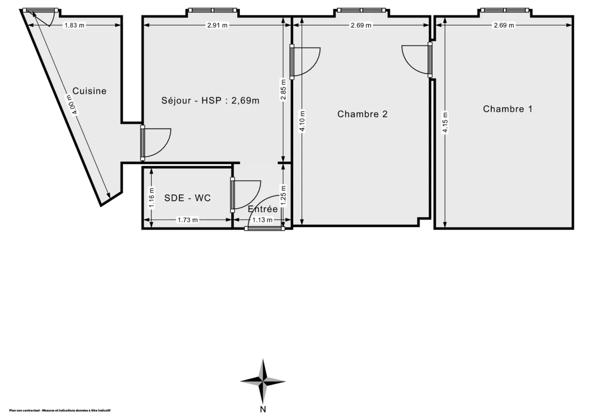 Appartement de 40.0 m² à Pantin