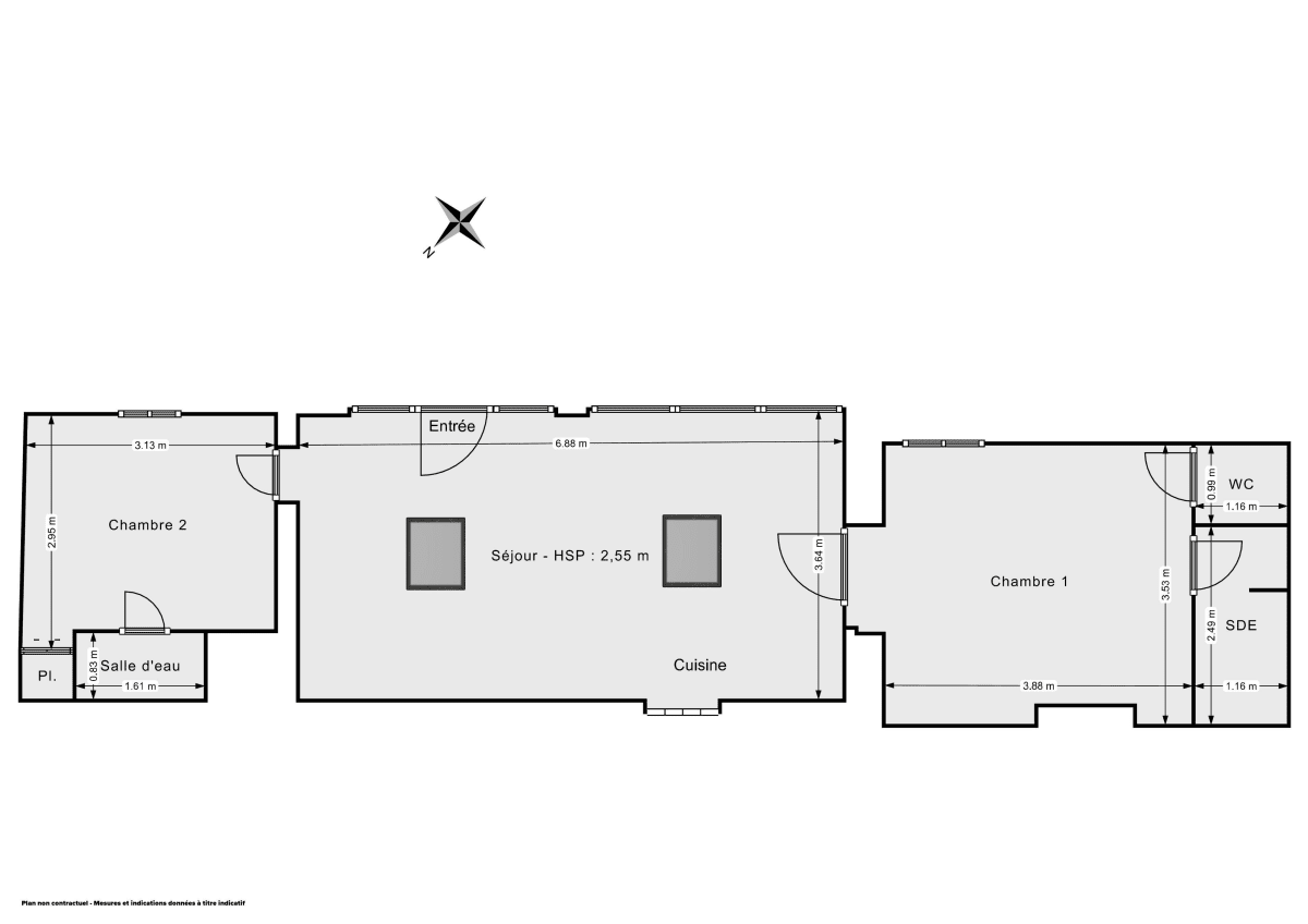 Appartement de 55.0 m² à Meudon