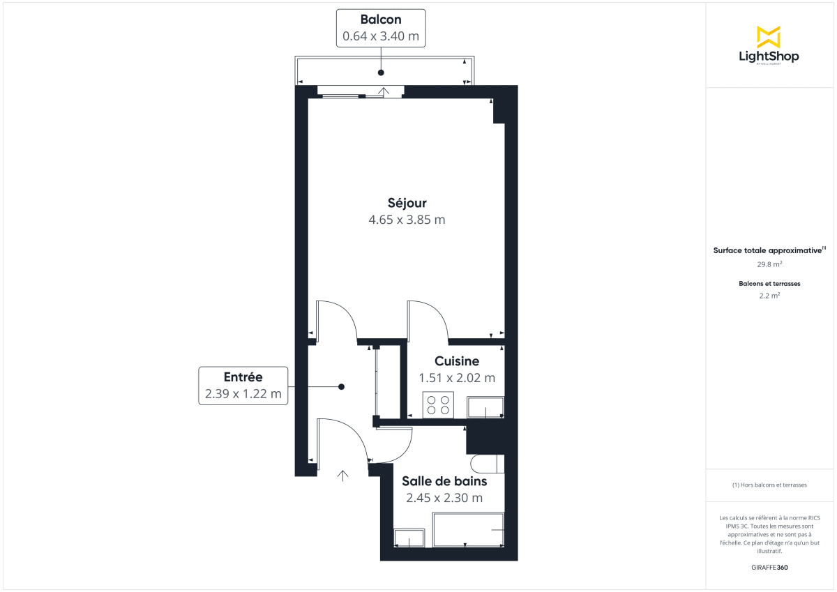 Appartement de 31.0 m² à Paris