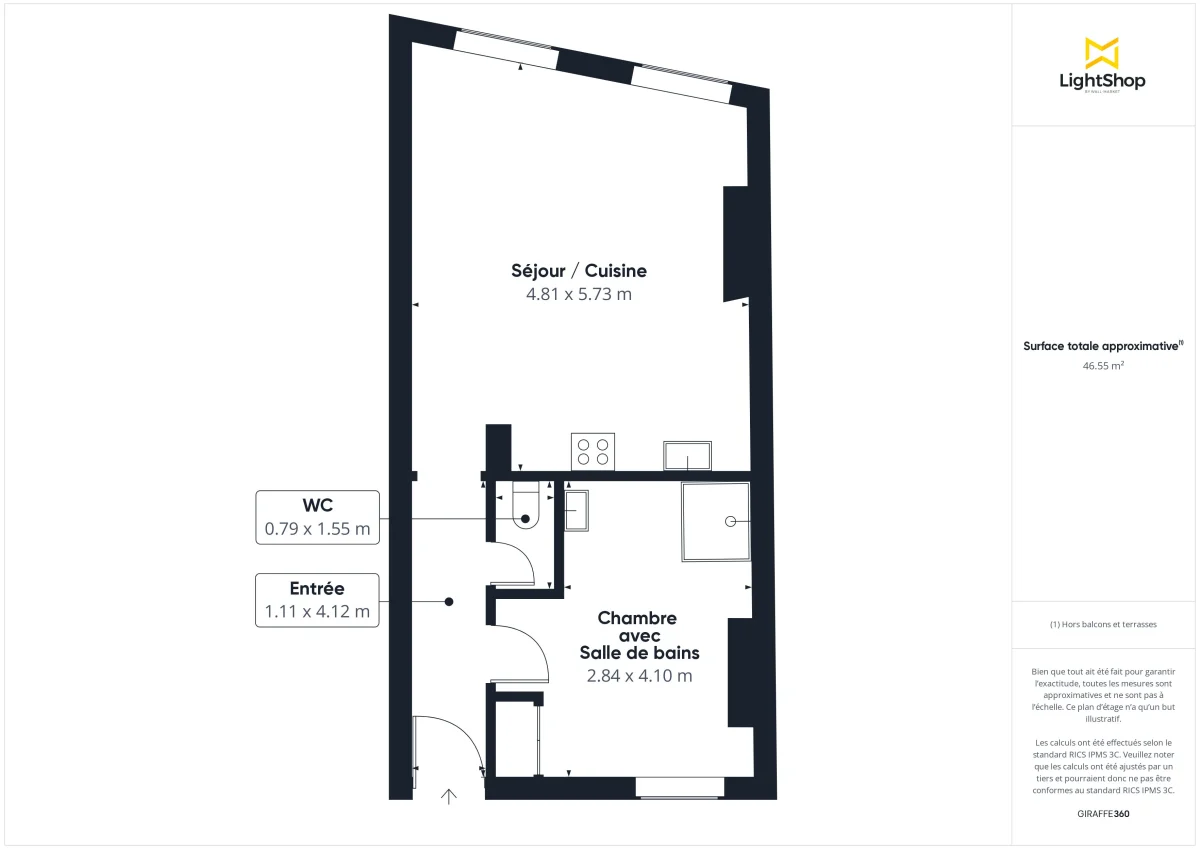 Appartement de 45.0 m² à Bordeaux