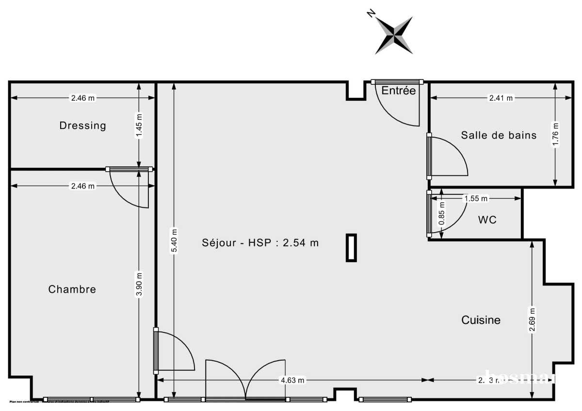 Appartement de 48.5 m² à Paris