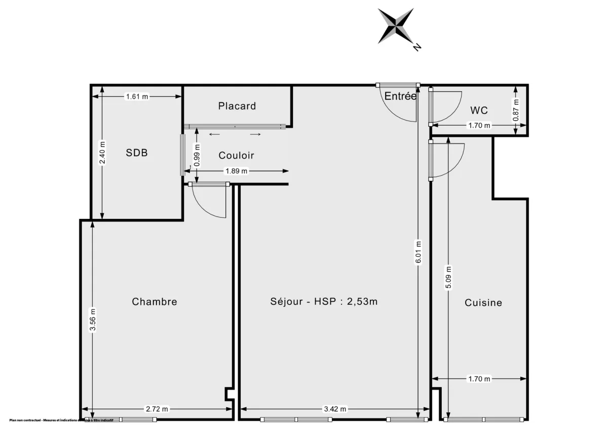 Appartement de 45.0 m² à Paris