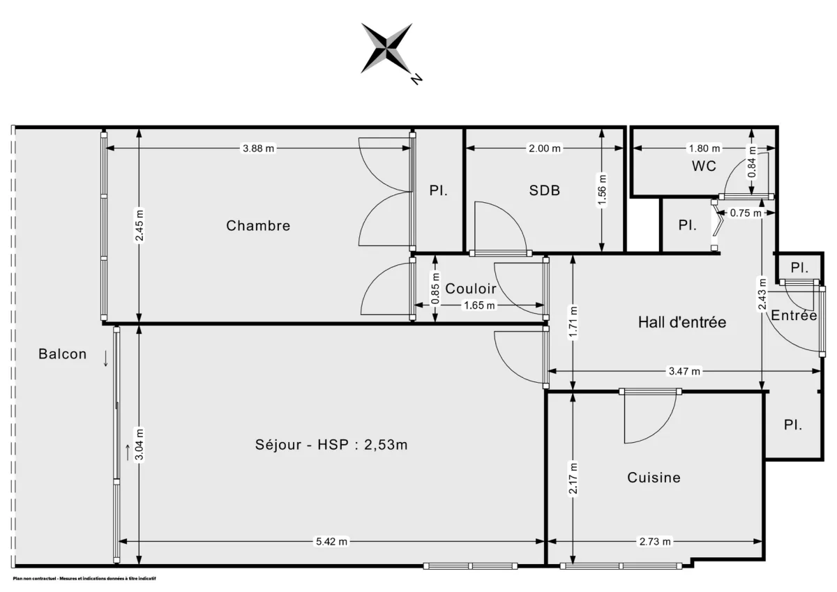 Appartement de 44.0 m² à Paris