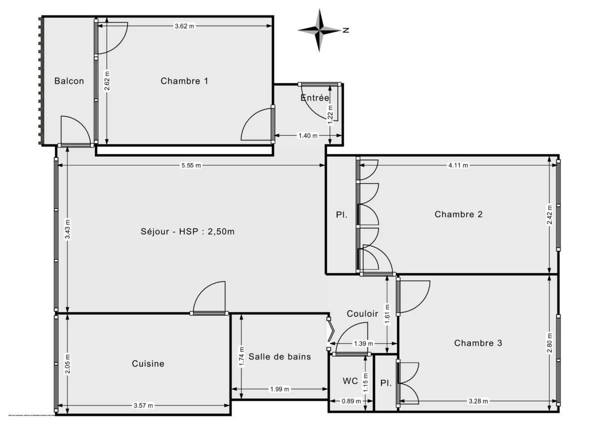 Appartement de 63.63 m² à Paris