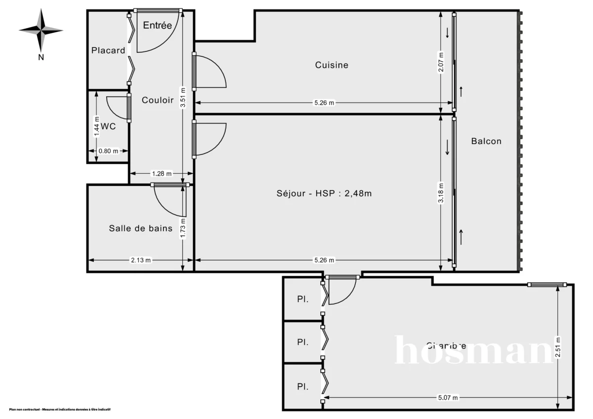 Appartement de 51.0 m² à Paris