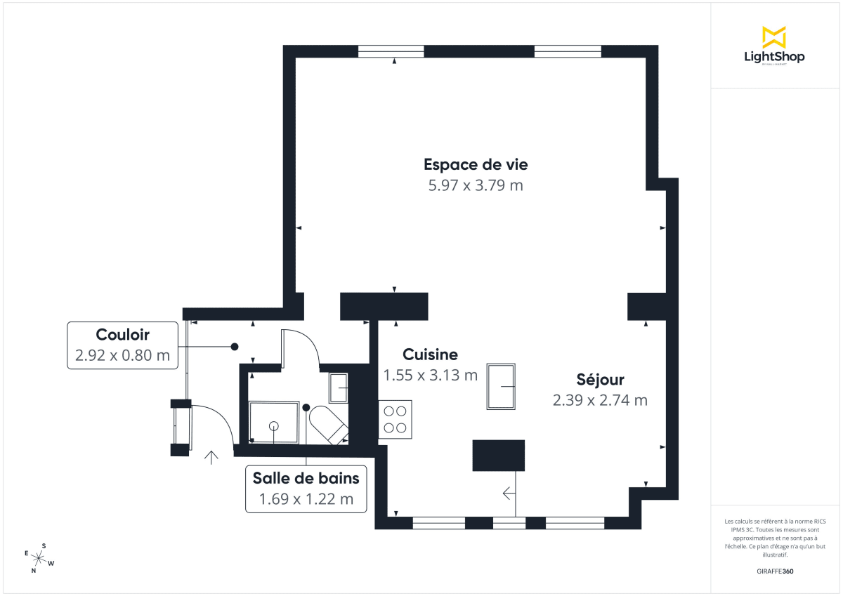 Appartement de 41.4 m² à Paris