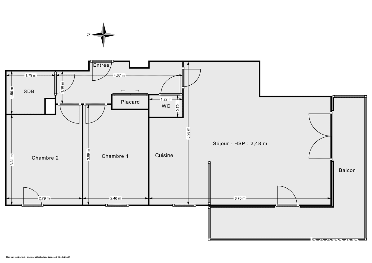 Appartement de 57.66 m² à Nantes