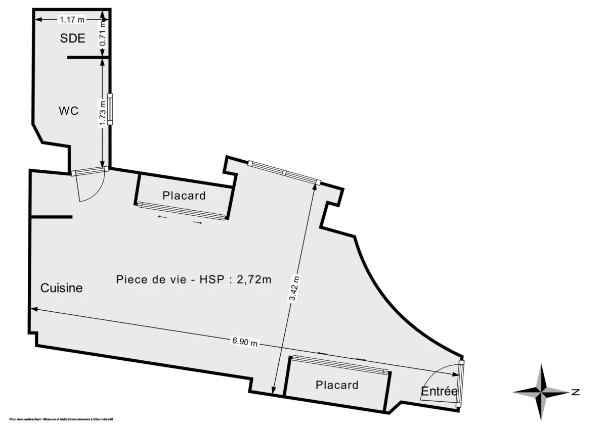 Appartement de 21.0 m² à Paris