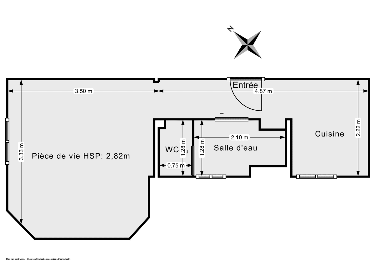 Appartement de 20.72 m² à Paris