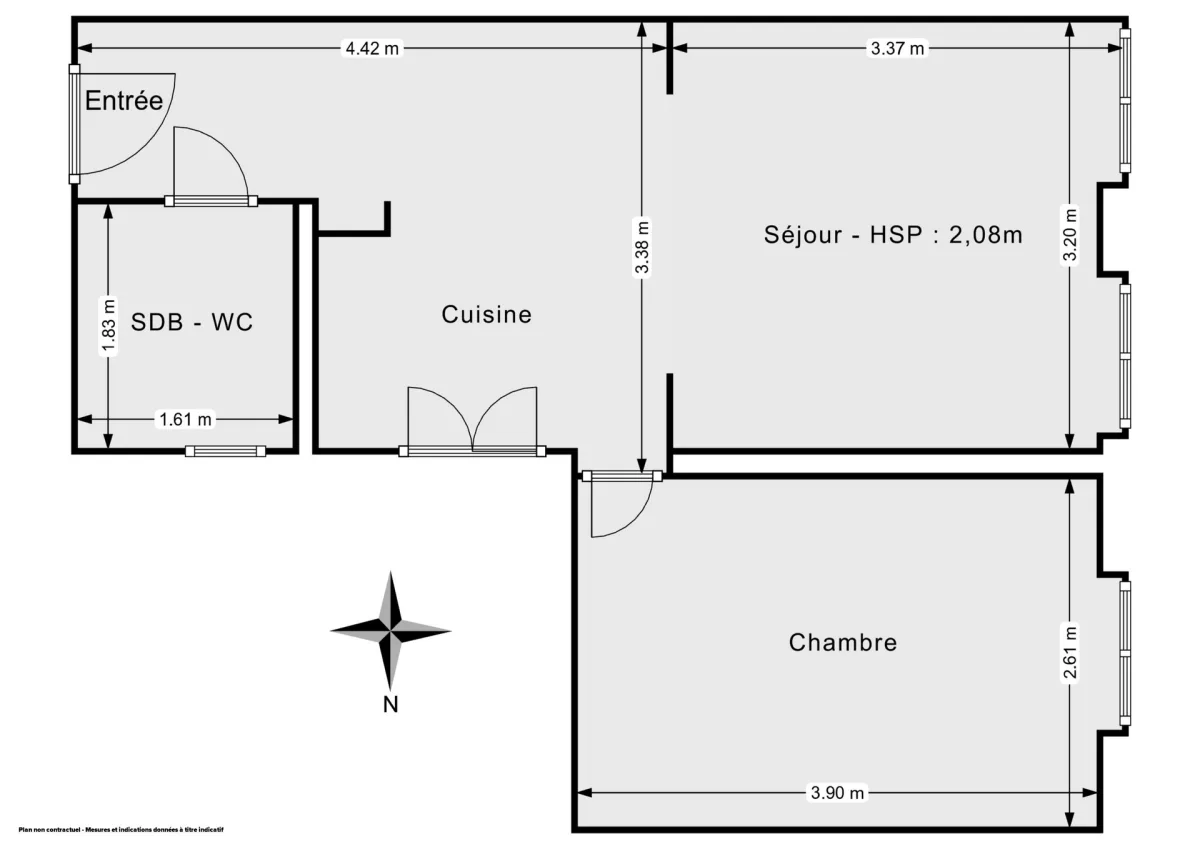 Appartement de 34.34 m² à Paris