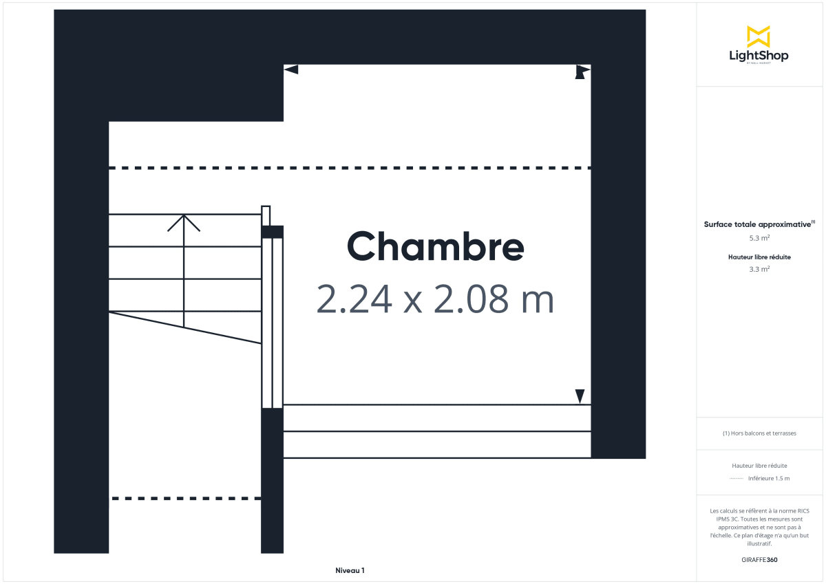 Appartement de 45.63 m² à Paris