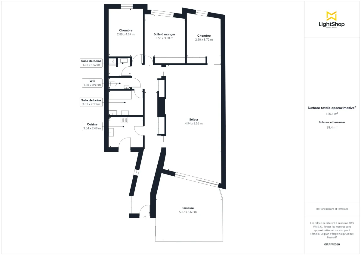 Appartement de 123.0 m² à Bordeaux