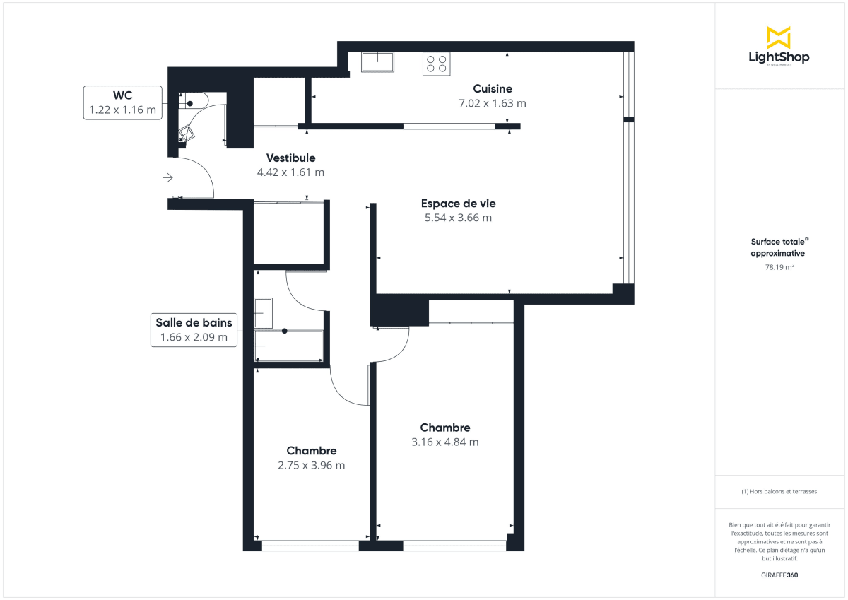 Appartement de 75.58 m² à Puteaux