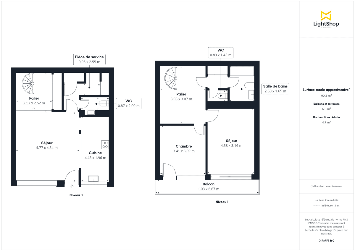 Duplex de 88.21 m² à Paris